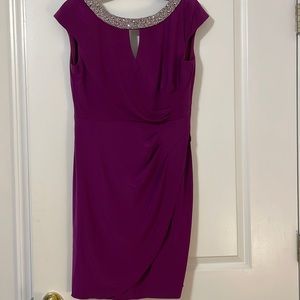 Maroon/ Dark Purple Midi Dress